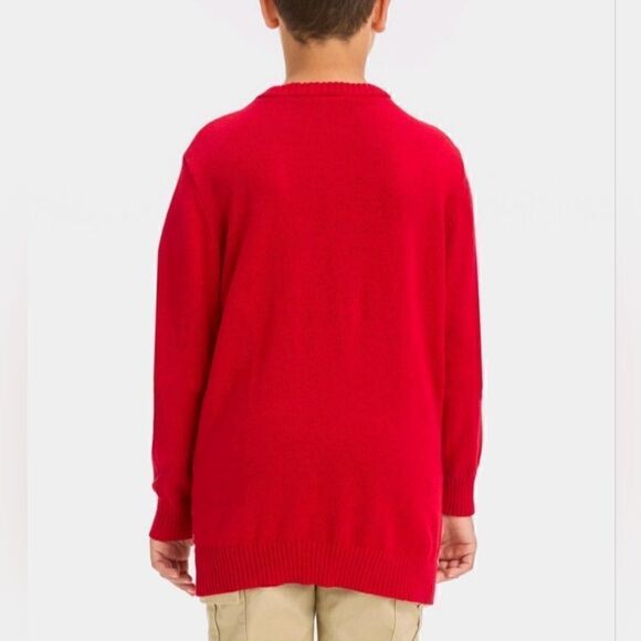 Nwt Boy's Girl's Christmas Holiday Grinch Sweater, Red - Picture 3 of 6